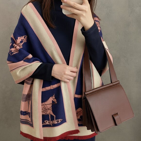 LUXE 4 LESS | Cashmere-Blend Shawl Scarf, New, Unbranded Designer Inspired Style - Picture 1 of 5